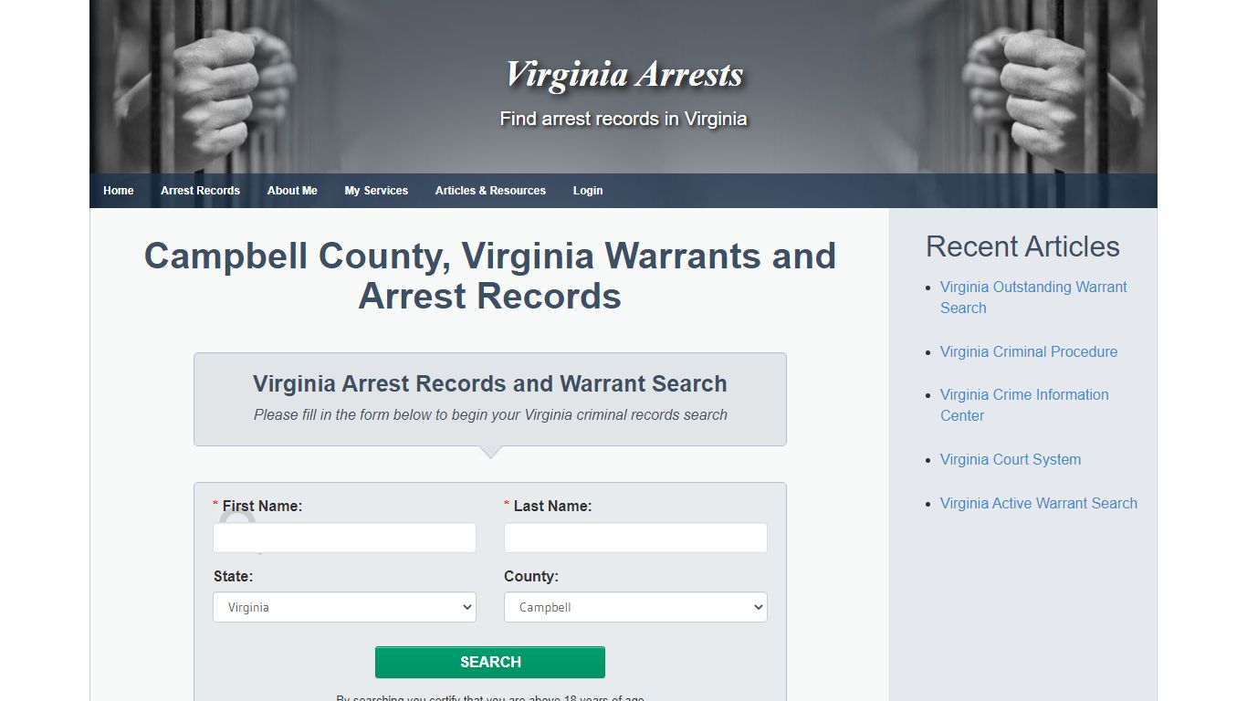 Campbell County, Virginia Warrants and Arrest Records